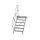 MUNK Treppe mit Plattform 45° Stufenbreite 800 mm 6 Stufen Aluminium geriffelt, 600446