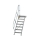 MUNK Treppe mit Plattform 45° Stufenbreite 600 mm 7 Stufen Aluminium geriffelt, 600427