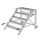 MUNK Arbeitspodest fahrbar, Stufenbreite 1000 mm, Stahl-Gitterrost 5 Stufen, 50441