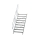 MUNK Treppe 45° Stufenbreite 1000 mm 9 Stufen Aluminium geriffelt, 600349
