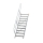 MUNK Treppe 45° Stufenbreite 800 mm 10 Stufen Aluminium geriffelt, 600270