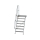 MUNK Treppe mit Plattform 60° Stufenbreite 800 mm 7 Stufen Aluminium geriffelt, 600387
