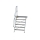 MUNK Treppe mit Plattform 60° Stufenbreite 1000 mm 6 Stufen Aluminium geriffelt, 600406