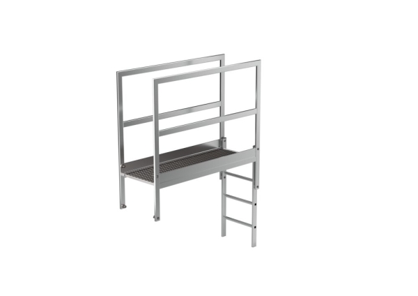 MUNK Attika-Überstieg Alu-blank Sonderlänge 1600mm, 62185