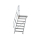 MUNK Treppe mit Plattform 45° Stufenbreite 800 mm 7 Stufen Aluminium geriffelt, 600447