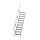 MUNK Treppe 45° Stufenbreite 600 mm 11 Stufen Aluminium geriffelt, 600251