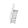 MUNK Treppe mit Plattform 45° Stufenbreite 600 mm 8 Stufen Aluminium geriffelt, 600428
