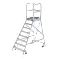 MUNK Podesttreppe einseitig begehbar mit Federrollen...