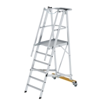 MUNK Plattformleiter klappbar und fahrbar 6 Stufen, 52306