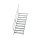 MUNK Treppe 45° Stufenbreite 1000 mm 10 Stufen Aluminium geriffelt, 600350