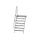 MUNK Treppe mit Plattform 60° Stufenbreite 1000 mm 7 Stufen Aluminium geriffelt, 600407
