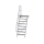 MUNK Treppe mit Plattform 60° Stufenbreite 800 mm 8 Stufen Aluminium geriffelt, 600388