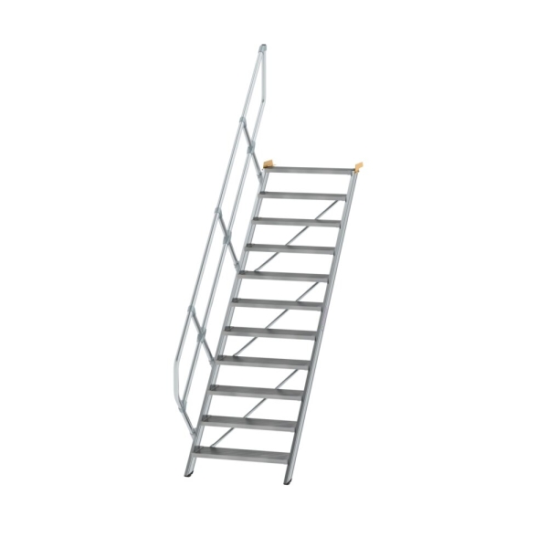 MUNK Treppe 45° Stufenbreite 800 mm 11 Stufen Aluminium geriffelt, 600271
