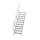MUNK Treppe 45° Stufenbreite 800 mm 11 Stufen Aluminium geriffelt, 600271