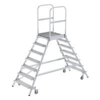 MUNK Podesttreppe beidseitig begehbar mit Federrollen...