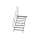 MUNK Treppe mit Plattform 45° Stufenbreite 1000 mm 7 Stufen Aluminium geriffelt, 600467
