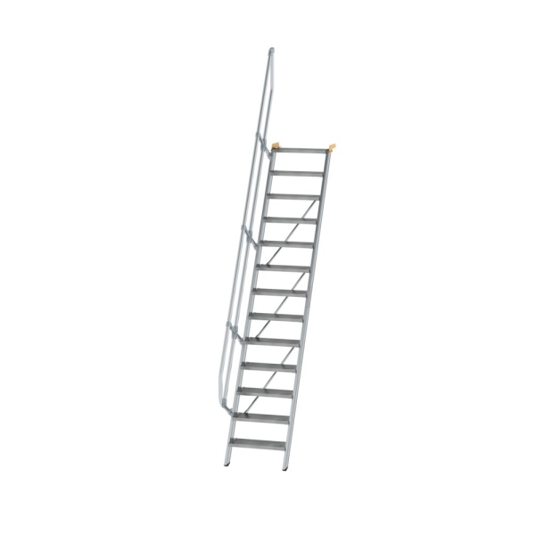 MUNK Treppe 60° Stufenbreite 600 mm 13 Stufen Aluminium geriffelt, 600213