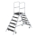 MUNK Podesttreppe beids. begehbar mit Federrolle Korundbeschichtung R13 6 Stufen, 59206