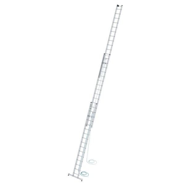 MUNK Sprossen-Seilzugleiter 3-teilig mit nivello®-Traverse 3x16 Sprossen, 22416