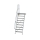 MUNK Treppe mit Plattform 60° Stufenbreite 800 mm 9 Stufen Aluminium geriffelt, 600389