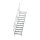 MUNK Treppe 45° Stufenbreite 800 mm 12 Stufen Aluminium geriffelt, 600272