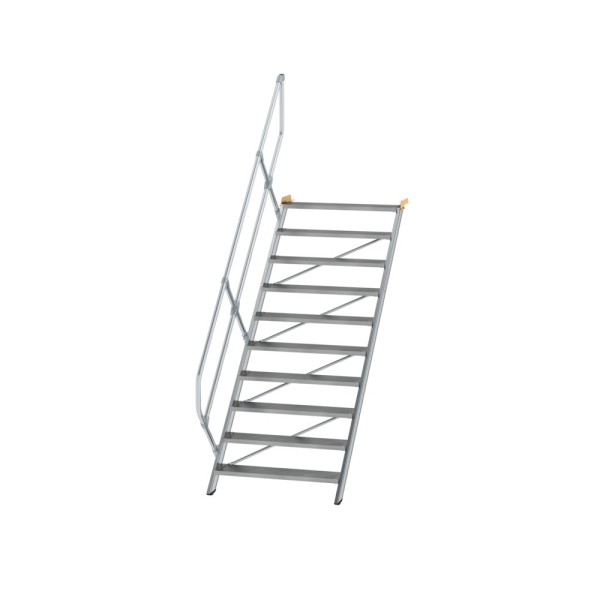 MUNK Treppe 45° Stufenbreite 1000 mm 11 Stufen Aluminium geriffelt, 600351