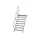MUNK Treppe mit Plattform 45° Stufenbreite 1000 mm 8 Stufen Aluminium geriffelt, 600468
