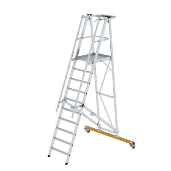 MUNK Plattformleiter klappbar und fahrbar 10 Stufen, 52310