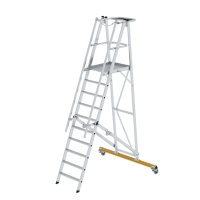 MUNK Plattformleiter klappbar und fahrbar 10 Stufen, 52310
