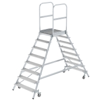 MUNK Podesttreppe beidseitig begehbar mit Federrollen...
