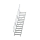 MUNK Treppe 45° Stufenbreite 800 mm 13 Stufen Aluminium geriffelt, 600273