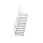 MUNK Treppe 45° Stufenbreite 1000 mm 12 Stufen Aluminium geriffelt, 600352