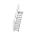 MUNK Treppe mit Plattform 45° Stufenbreite 600 mm 11 Stufen Aluminium geriffelt, 600431