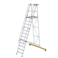 MUNK Plattformleiter klappbar und fahrbar 12 Stufen, 52312
