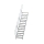MUNK Treppe 45° Stufenbreite 800 mm 14 Stufen Aluminium geriffelt, 600274