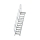 MUNK Treppe mit Plattform 45° Stufenbreite 600 mm 12 Stufen Aluminium geriffelt, 600432