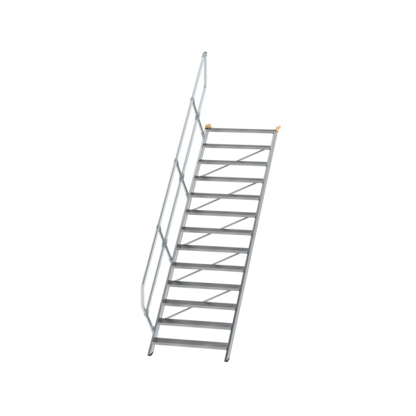 MUNK Treppe 45° Stufenbreite 1000 mm 13 Stufen Aluminium geriffelt, 600353
