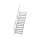 MUNK Treppe 45° Stufenbreite 1000 mm 13 Stufen Aluminium geriffelt, 600353