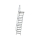 MUNK Treppe mit Plattform 60° Stufenbreite 600 mm 13 Stufen Aluminium geriffelt, 600373