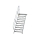 MUNK Treppe mit Plattform 45° Stufenbreite 1000 mm 10 Stufen Aluminium geriffelt, 600470