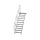 MUNK Treppe mit Plattform 45° Stufenbreite 800 mm 11 Stufen Aluminium geriffelt, 600451