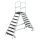 MUNK Podesttreppe beids. begehbar mit Federrolle Korundbeschichtung R13 8 Stufen, 59208