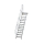 MUNK Treppe mit Plattform 45° Stufenbreite 600 mm 13 Stufen Aluminium geriffelt, 600433