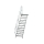 MUNK Treppe mit Plattform 45° Stufenbreite 800 mm 12 Stufen Aluminium geriffelt, 600452