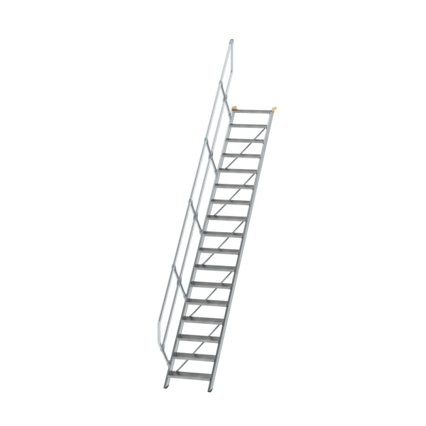 MUNK Treppe 45° Stufenbreite 600 mm 17 Stufen Aluminium geriffelt, 600257