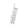 MUNK Treppe mit Plattform 45° Stufenbreite 600 mm 14 Stufen Aluminium geriffelt, 600434