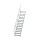 MUNK Treppe 45° Stufenbreite 800 mm 16 Stufen Aluminium geriffelt, 600276