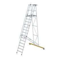 MUNK Plattformleiter klappbar und fahrbar 14 Stufen, 52314