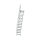 MUNK Treppe mit Plattform 60° Stufenbreite 600 mm 16 Stufen Aluminium geriffelt, 600376