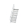 MUNK Treppe mit Plattform 45° Stufenbreite 1000 mm 12 Stufen Aluminium geriffelt, 600472